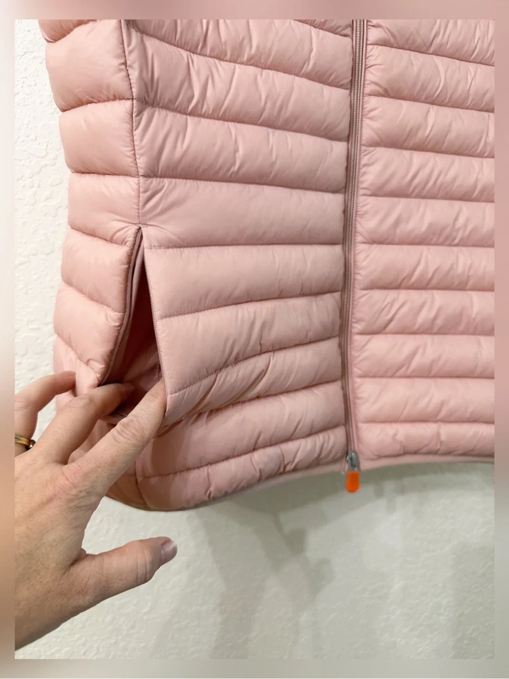 Save The Duck Animal Free Lightweight Quilted Pink Puffer Vest